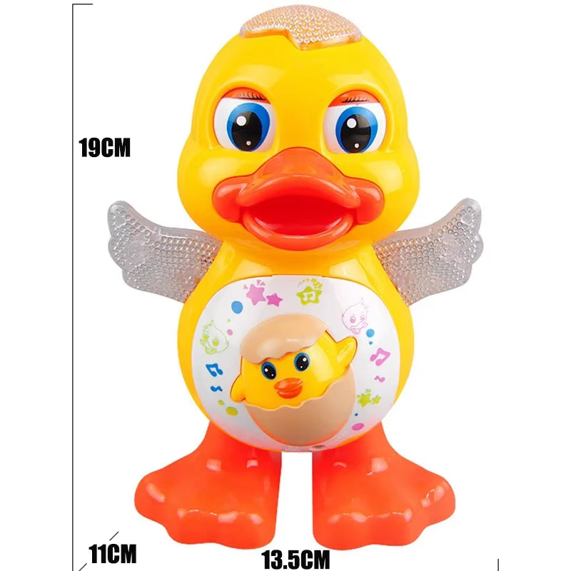 Electronic Toys Dancing Duck Funny Blink Eyes Flashing Light Shake the Body Cute Musical Cartoon Animal Educational Toy Kid Gift