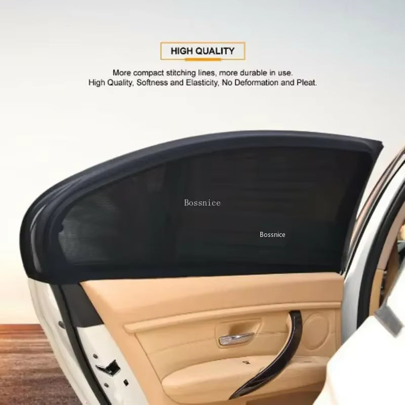 2Pcs Universal Car Styling Accessories Sun Side Window Shade Curtain Rear Window Cover UV Protection Sunshade Visor Shield