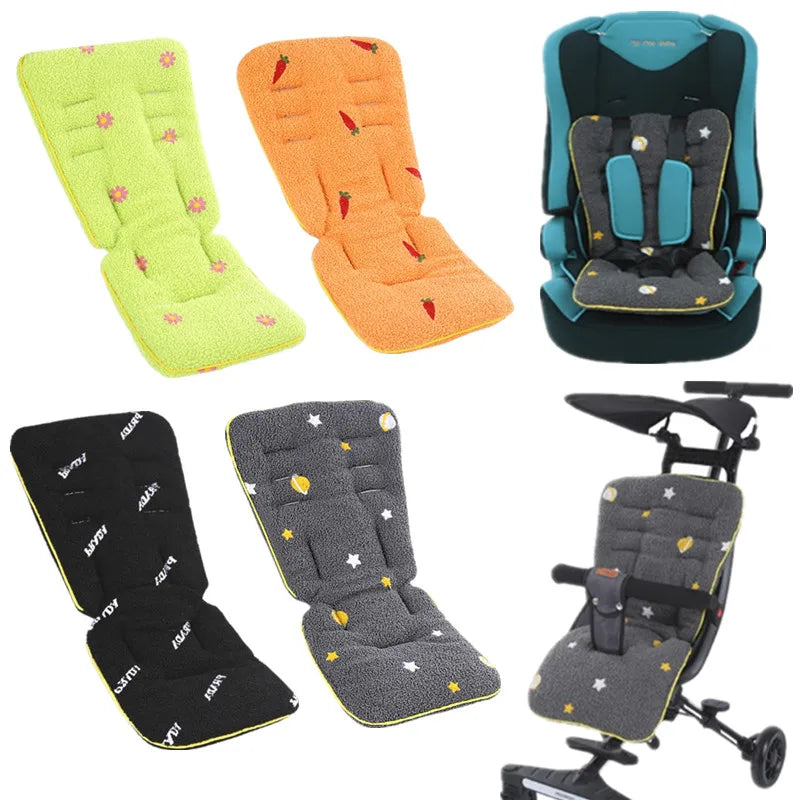 Lamb Wool Baby Stroller Seat Cushion Soft Car Seat Pad Newborn Stroller Buggy Pram Urine Pad Seat Cover Mat Pushchairs Mattress