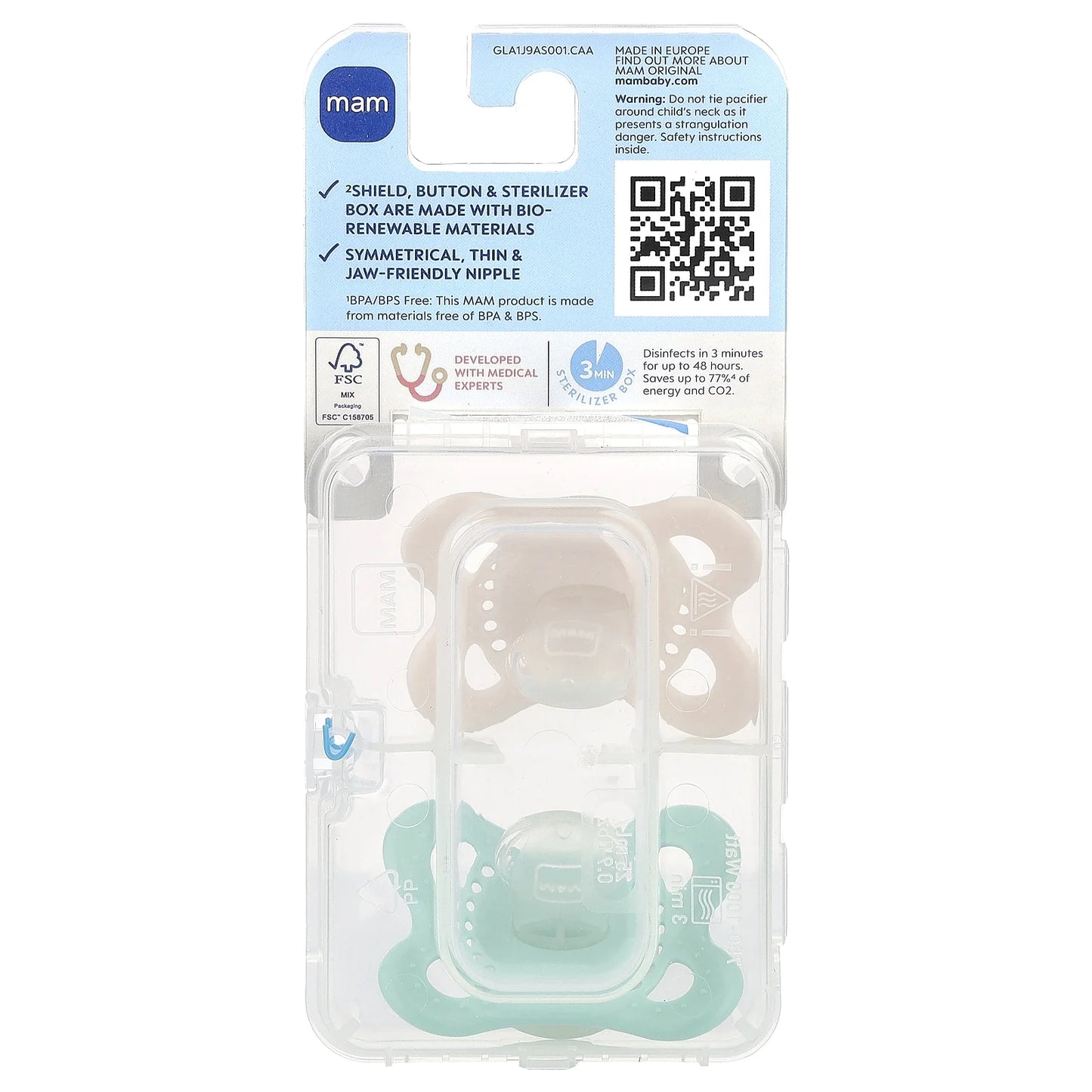 Original Night, Pacifier, 0-6 Months, 2 Count
