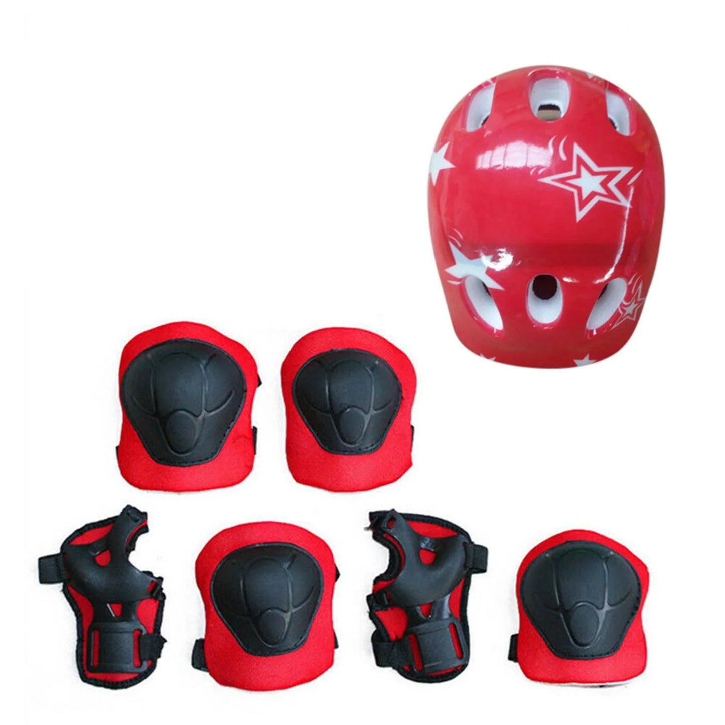 Outdoor Fun Gifts 7Pcs/Set Children Kids Safety Helmet Knee Elbow Pad Cycling Skate Bike Protecs on Clearance