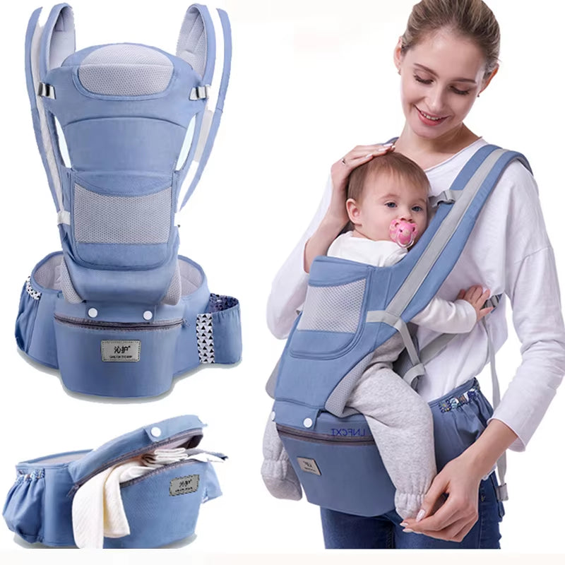 Baby Carrier Waist Stool with Storage Bag Kangaroo Shoulder Swaddle Sling Infant Kid Wrap Ergonomic Backpack Hipseat
