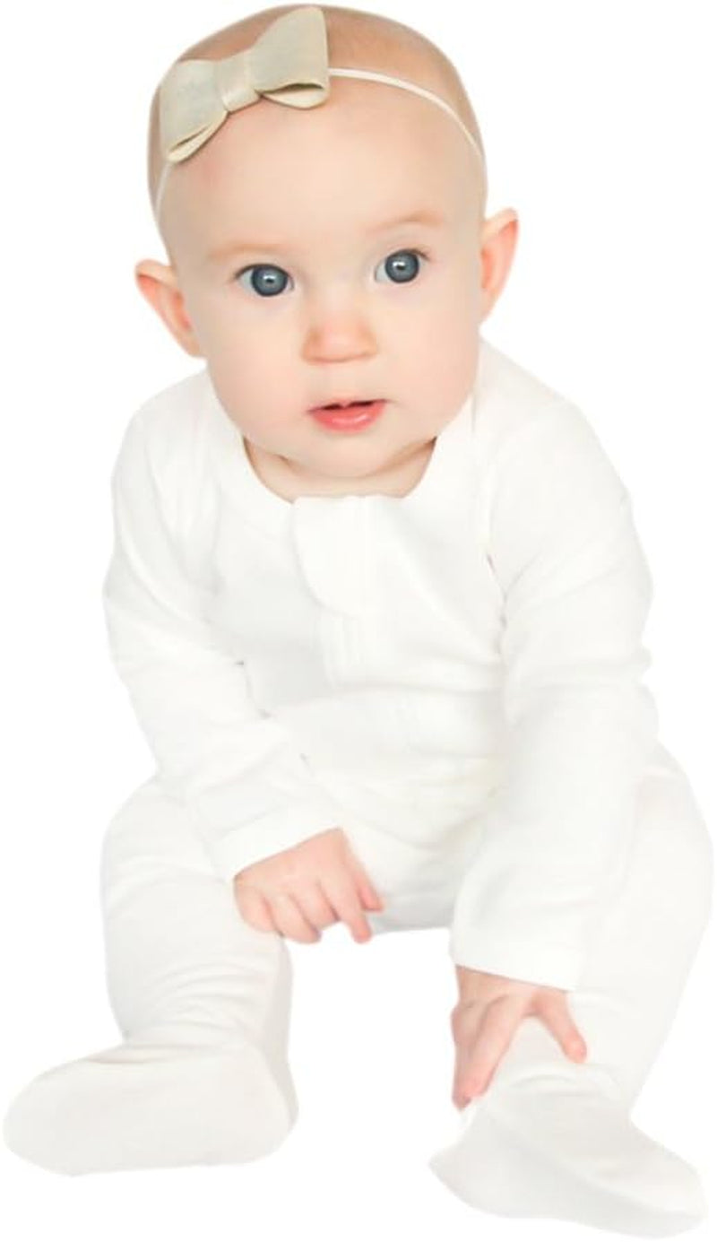Organic Cotton Baby Pajamas, Boys Girls Zip Front Sleep 'N Play, Footed Sleeper, Long Sleeve