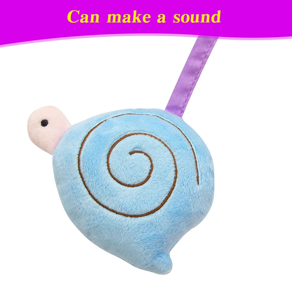 Baby Bassinet and Stroller Toy - Spiral Plush Hanging Toy with Teether for Indoor/Outdoor Use, 0+ Months