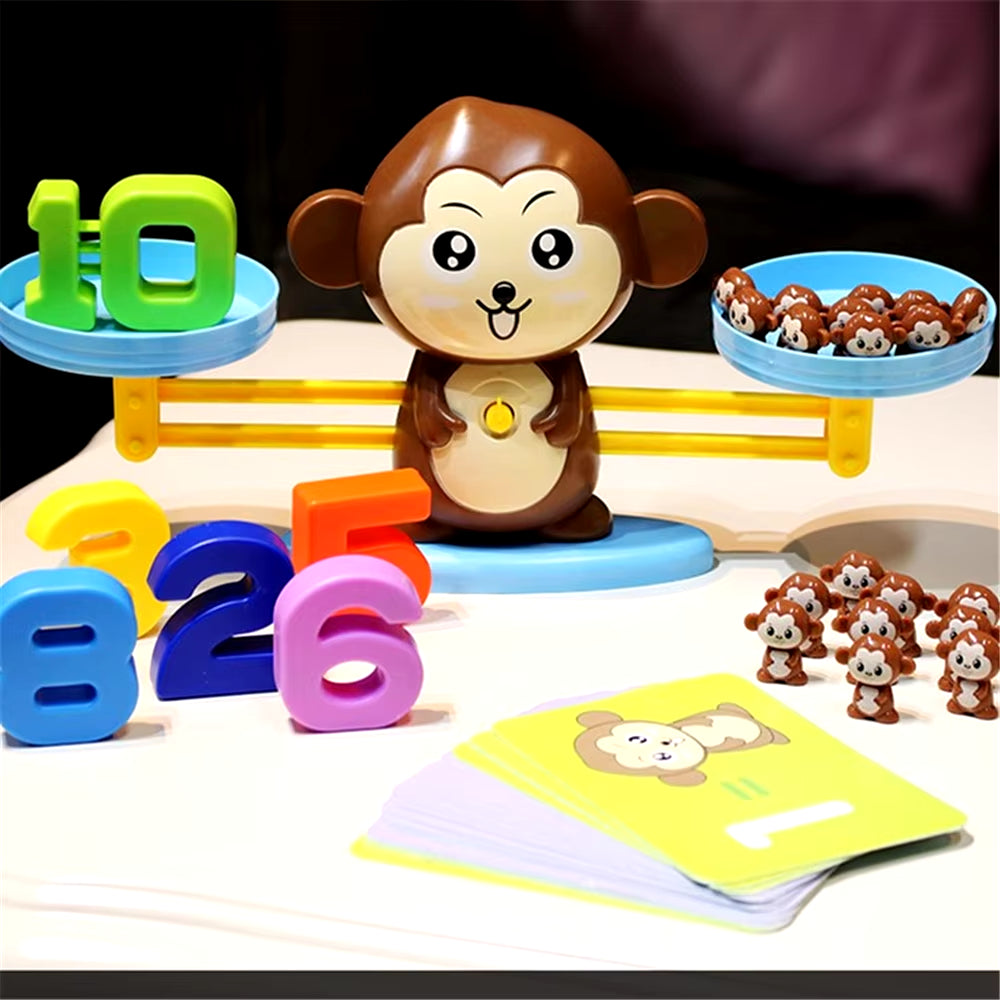 Montessori Math Toy Monkey Balance Baby Montessori Educational Games Number Toy Educational Learning Toys Teaching Material