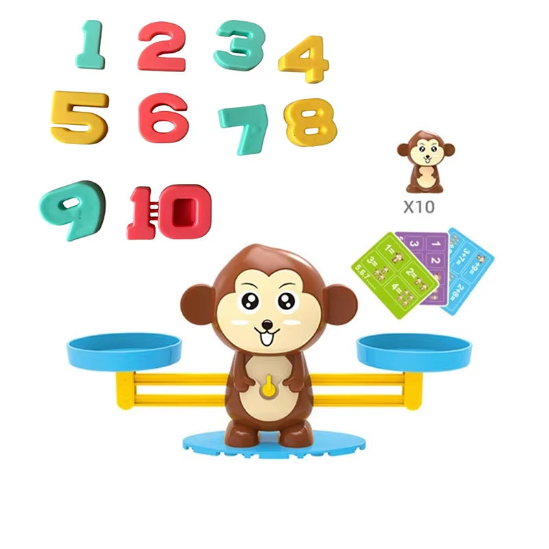 Montessori Math Toy Monkey Balance Baby Montessori Educational Games Number Toy Educational Learning Toys Teaching Material