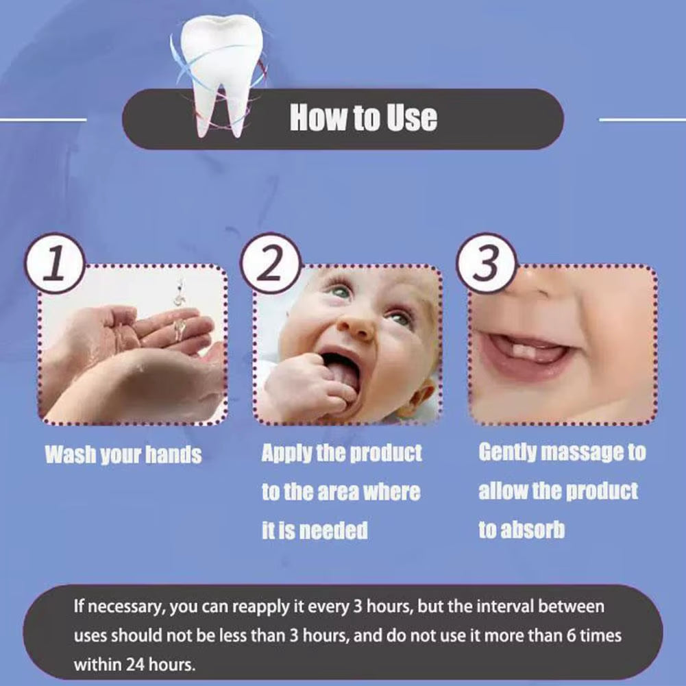 5PCS Baby Teething Oil Roller Natural Teething Relief for Babies Bleeding Gums Teeth Bioplasge Velaria Teething Roller