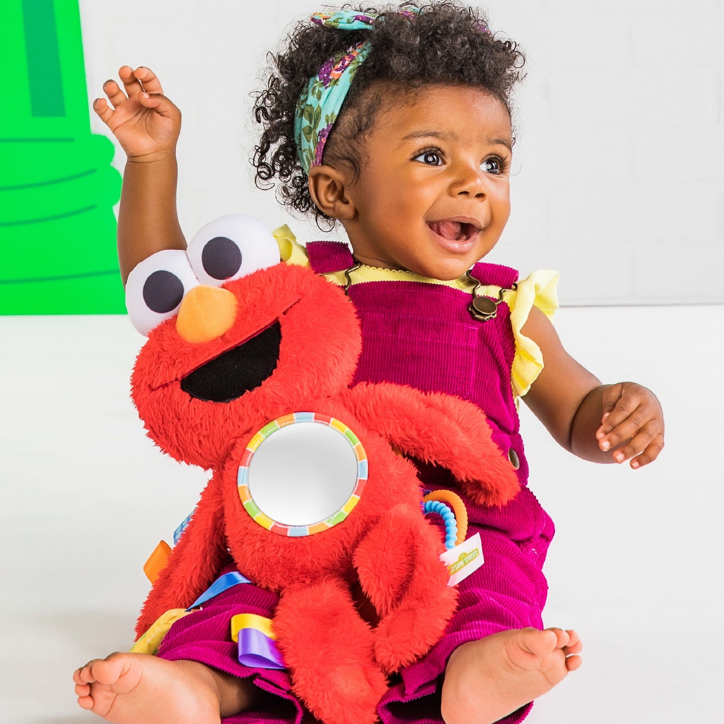 Sesame Street Elmo Travel Buddy Plush Take-Along Stroller Carrier Toy, Ages 0-12 Months