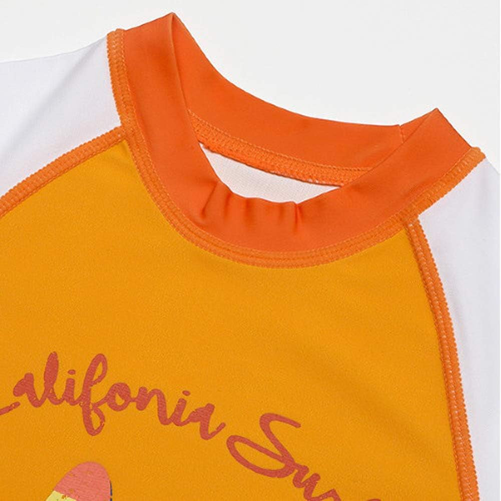 Boys Two Piece Rash Guard Swimsuits Kids Long Sleeve UV Sun Protection Sunsuit Swimwear Sets