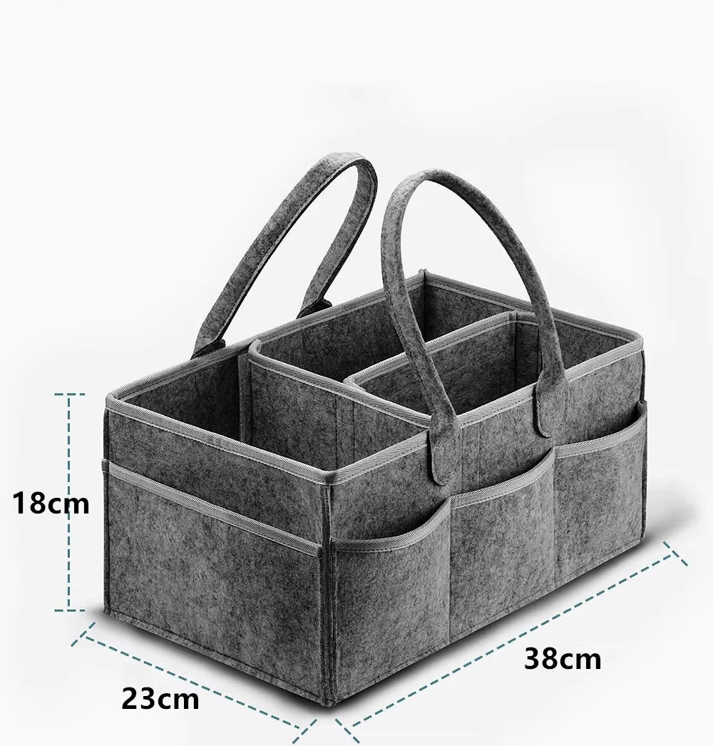 Multifunctional Felt Diaper Bags Baby Newborn Things Nursery Organizer Diaper Stackers & Caddies Diaper Pouch Large Storage Bag