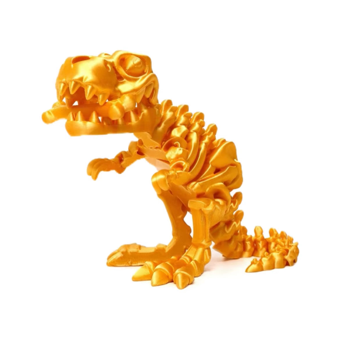 3D Printed Fidget Toy Rotatable Articulated Skeleton Tyrannosaurus Rex Skeleton Dinosaur Model Gift for Kids with for Birthdays