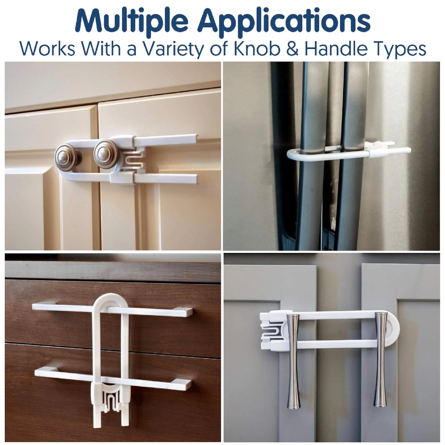 Sliding Child Safety Cabinet Locks (6 Pack) | Baby Proof Cabinet Locks