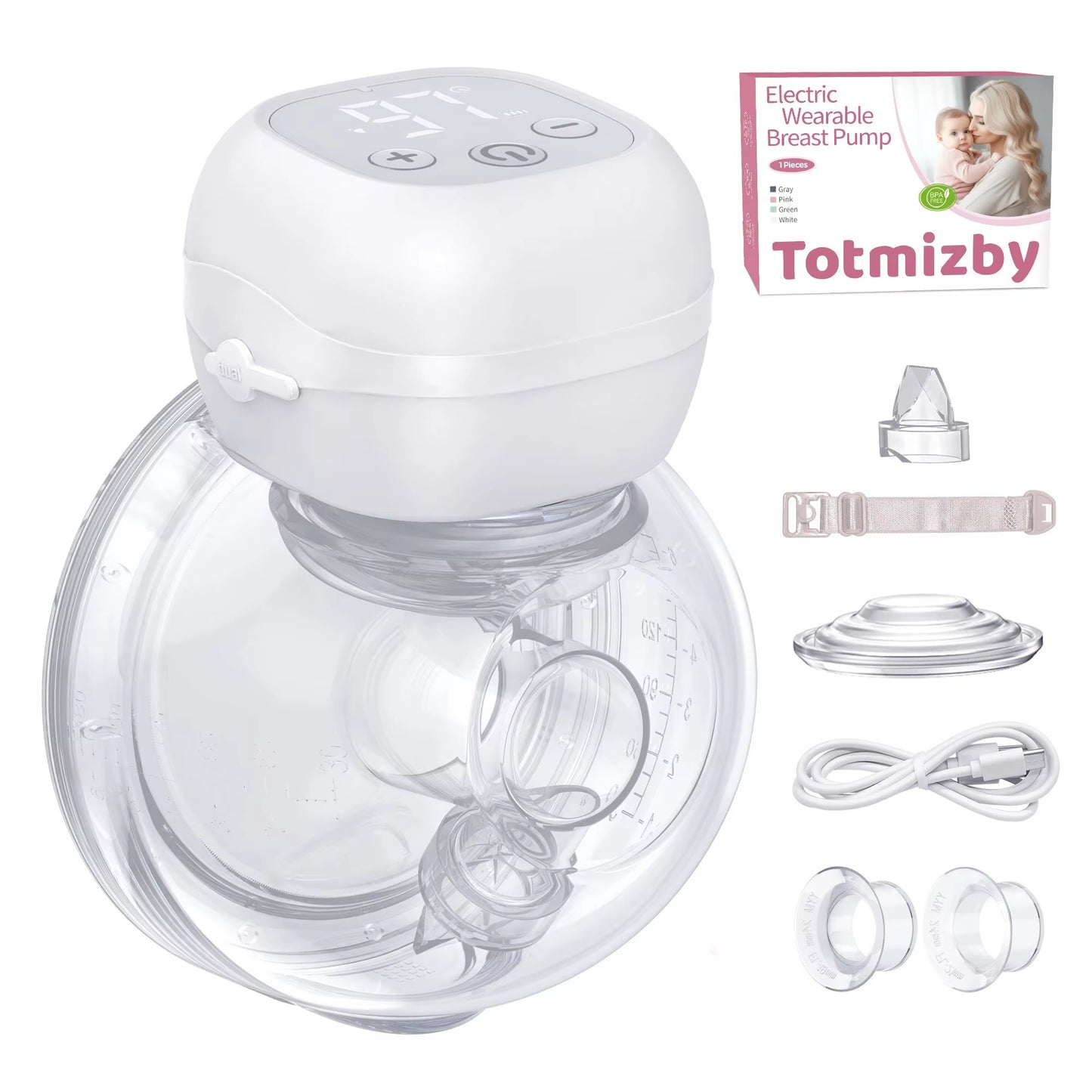 Electric Breast Pumps, 12 Levels & 3 Modes Wearable Breastpump Hands Free BPA Free LCD Display, Painless Wireless Breastfeeding