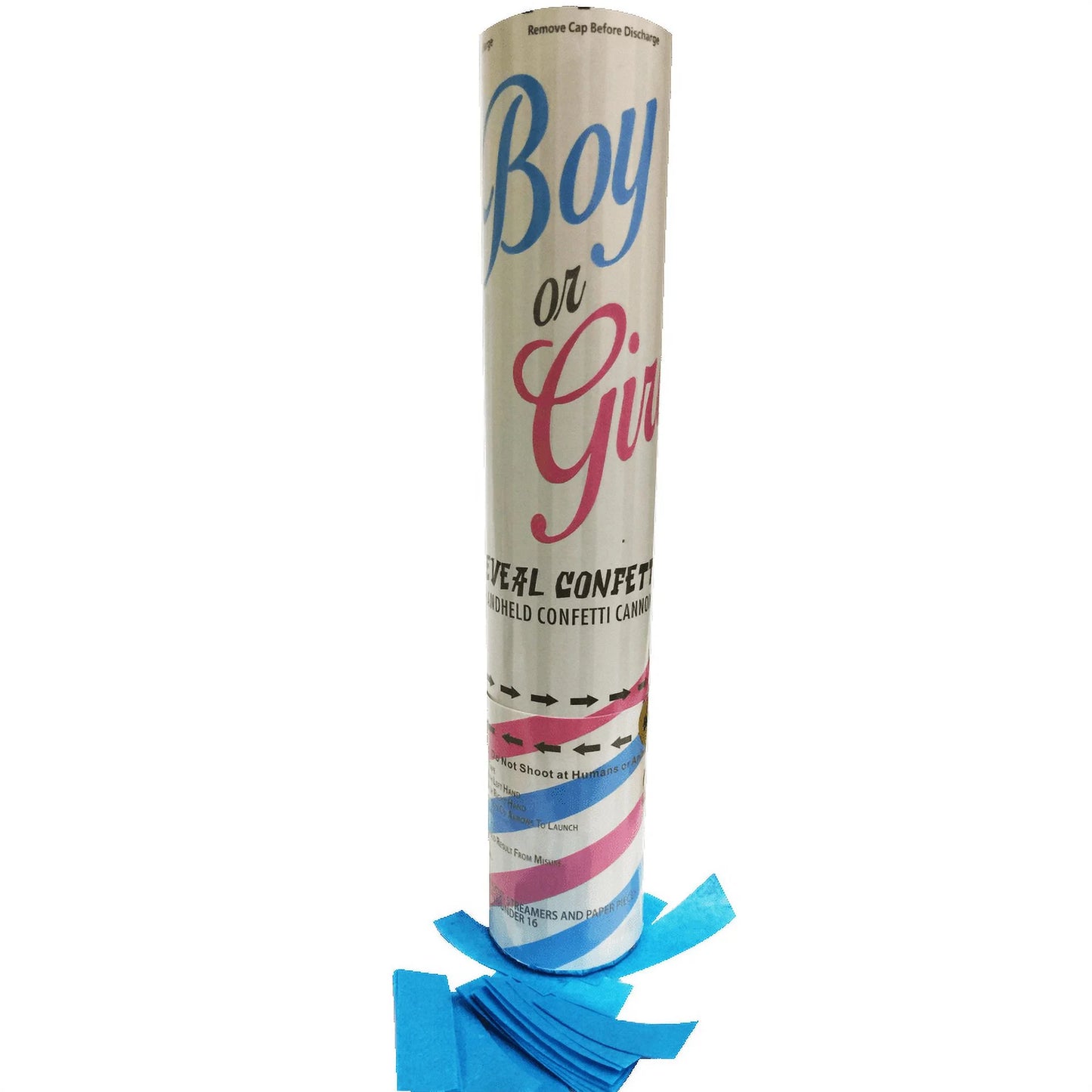Gender Reveal Confetti Cannon, Blue