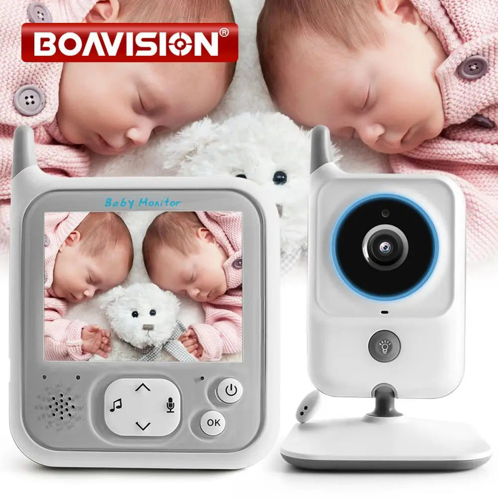 3.2 Inch LCD Video Baby Monitors Wireless Babysitter Two Way Audio Night Light Temperature Pet Baby Camera Nanny Music VB607