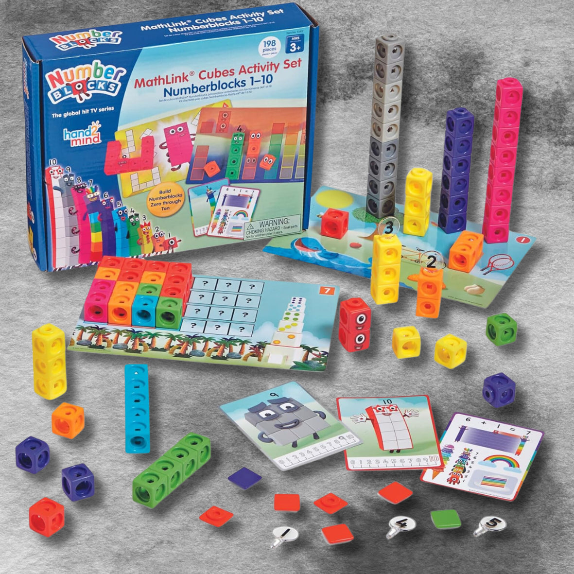 Mathlink Cubes Number Blocks1-10 Activity Set, 30 Preschool Learning Activities,