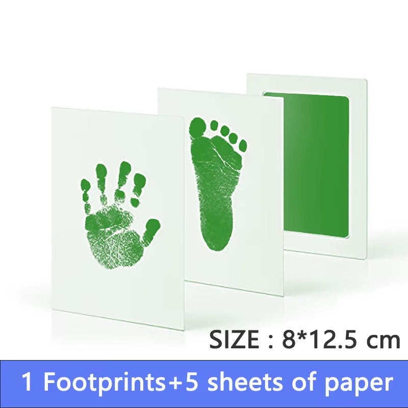 Baby Footprints Safe Non-Toxic Handprint Footprint Imprint Ink Pads Kits for Babies Paw Print Newborn Infant Souvenirs and Gifts
