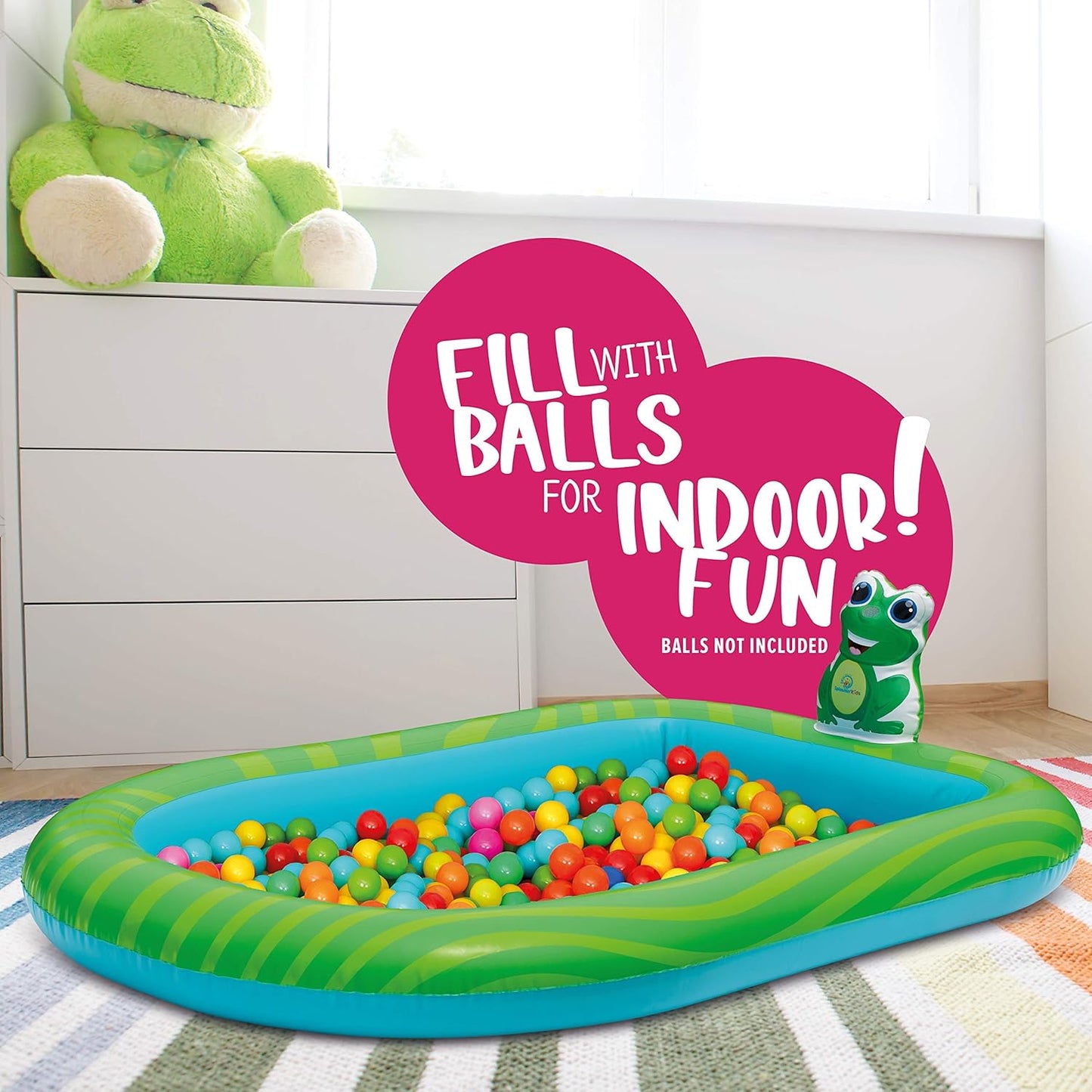 3 in 1 Inflatable Sprinkler Pool for Kids, Baby Pool, Kiddie Pool, Toddlers Wading Swimming Water Outdoor Toys Babies Boys Girls Small (Small and Large Size)