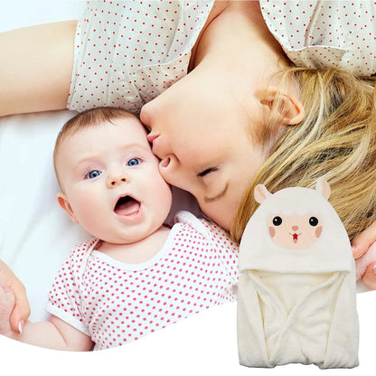 Baby Hooded Bath Towels, Baby Bath Bathrobe Blankets for Toddlers for Boys Girls, 28" X 55" (White)