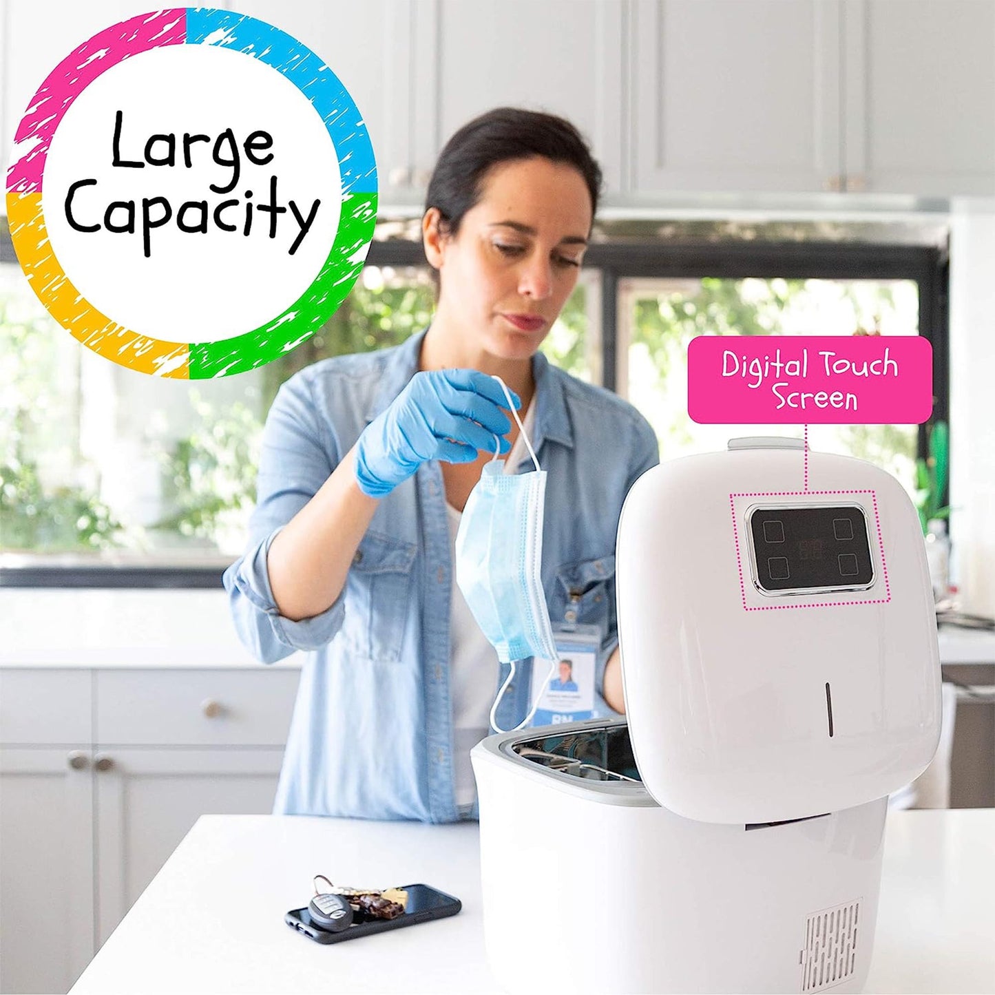 Baby Bottle 4-In-1 Sanitizer, Sterilizer - Sterilize, Disinfect, Dry, Store Feeding Bottles, Pacifiers, Breast Pump. Kills 99.9% Bacteria and Viruses in Minutes!