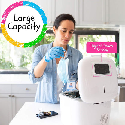 Baby Bottle 4-In-1 Sanitizer, Sterilizer - Sterilize, Disinfect, Dry, Store Feeding Bottles, Pacifiers, Breast Pump. Kills 99.9% Bacteria and Viruses in Minutes!