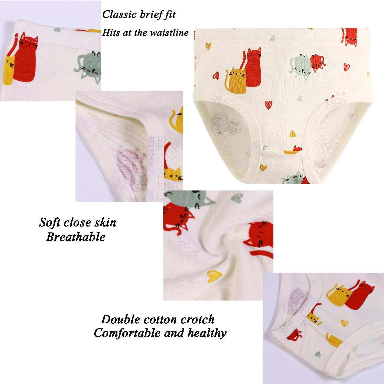 Baby Soft Cotton Panties Cotton Little Girls Underwear Toddler Briefs
