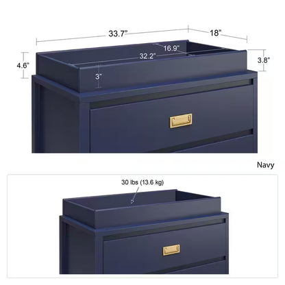 Monarch Hill Haven Navy Changing Table Topper