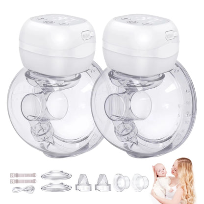 Electric Breast Pumps, 12 Levels & 3 Modes Wearable Breastpump Hands Free BPA Free LCD Display, Painless Wireless Breastfeeding
