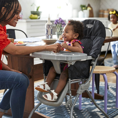 Simple Fold High Chair, Noir Dot