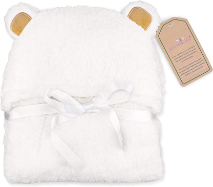 -Cute Bear Organic Newborn Swaddle Wrap-Gender Neutral Soft Baby Blanket, Newborn Baby Registry Gift (Golden Brown, 0-3M)