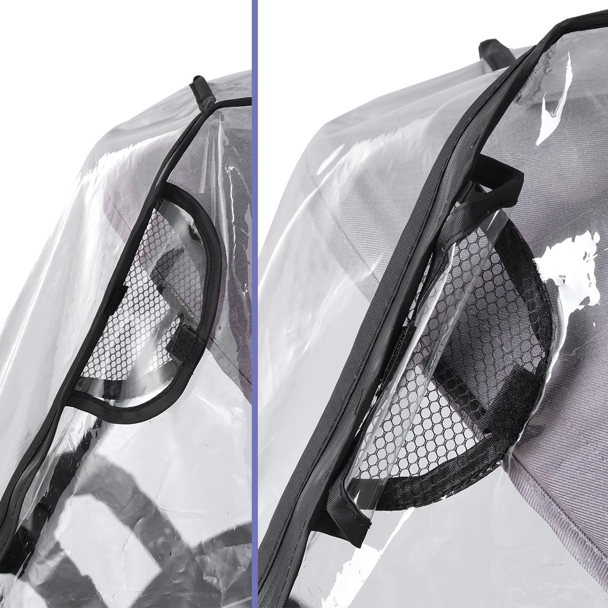 Double Stroller Rain Cover Side by Side Universal, Stroller Accessories Rain Cover for Double Pram Pushchair Outdoor Travel, Waterproof and Windproof Weather Shield for Baby Car Raincover