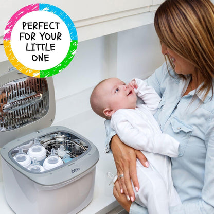 Baby Bottle 4-In-1 Sanitizer, Sterilizer - Sterilize, Disinfect, Dry, Store Feeding Bottles, Pacifiers, Breast Pump. Kills 99.9% Bacteria and Viruses in Minutes!