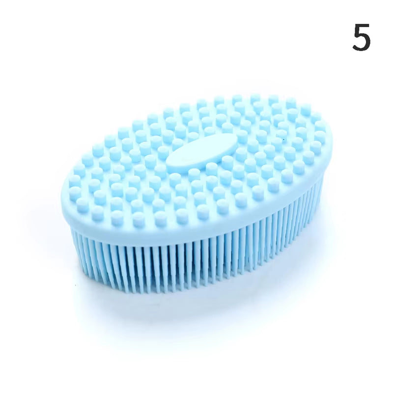 Silicone Body Brush Baby Shower Sponge Dry Massage Bath Towel for Body Bast Silicone Body Scrubber Back Scrubber