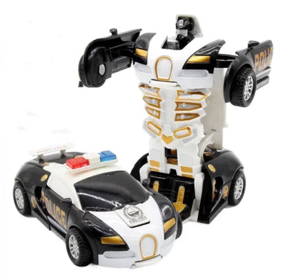 Mini 2 in 1 Car Toys One-Key Deformation Car Toys Automatic Transformation Robot Model Car Diecasts Toy Boys Gifts Children Toy