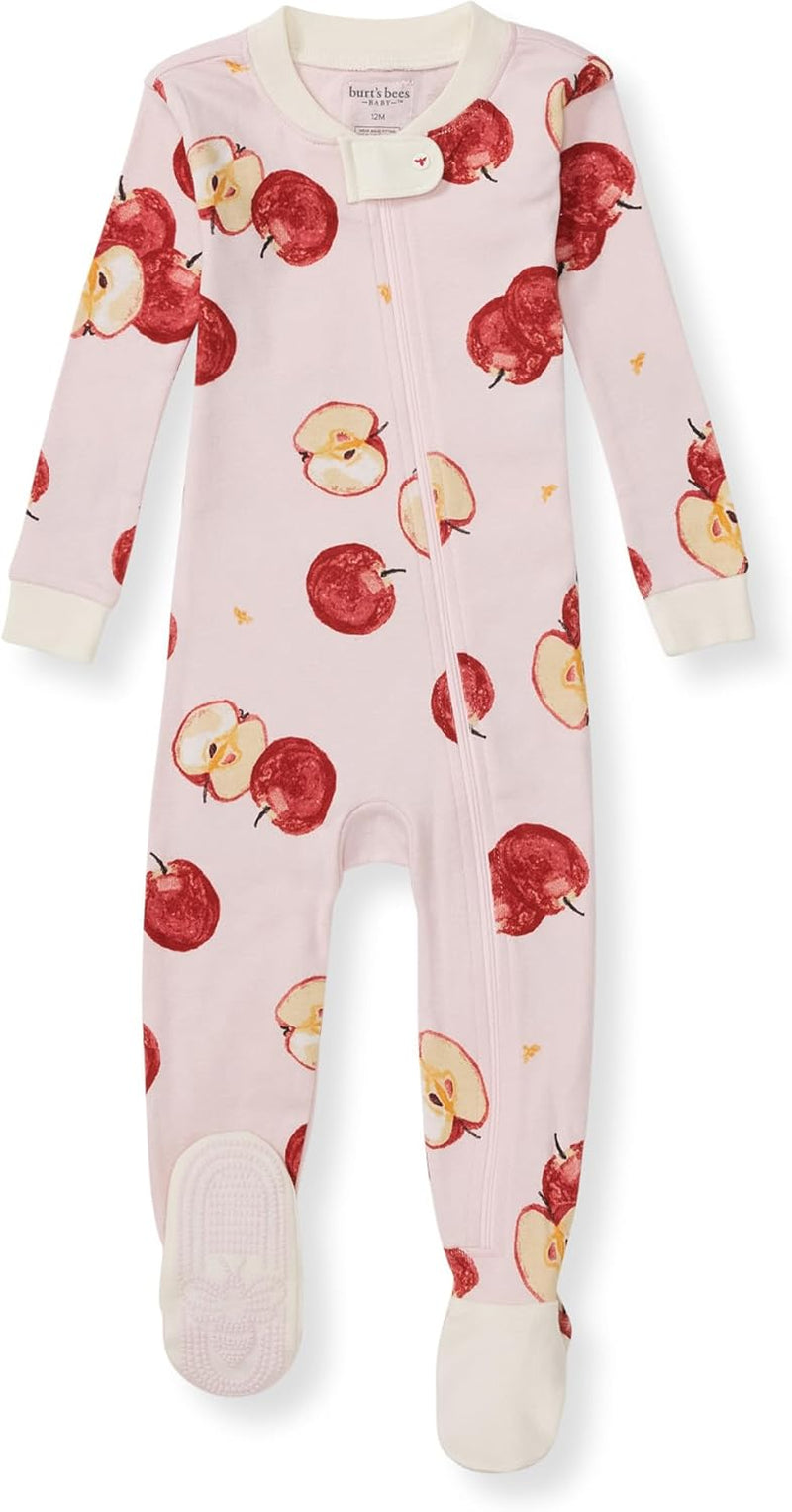 Girls' Pajamas, Zip Front Non-Slip Footed Pjs, 100% Organic Cotton and Toddler Sleepers