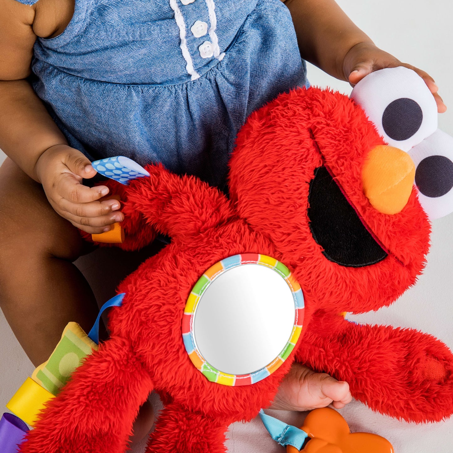 Sesame Street Elmo Travel Buddy Plush Take-Along Stroller Carrier Toy, Ages 0-12 Months