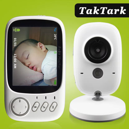 3.2 Inch Wireless Video Color Baby Monitor High Resolution Baby Nanny Security Camera Night Vision Temperature Monitoring