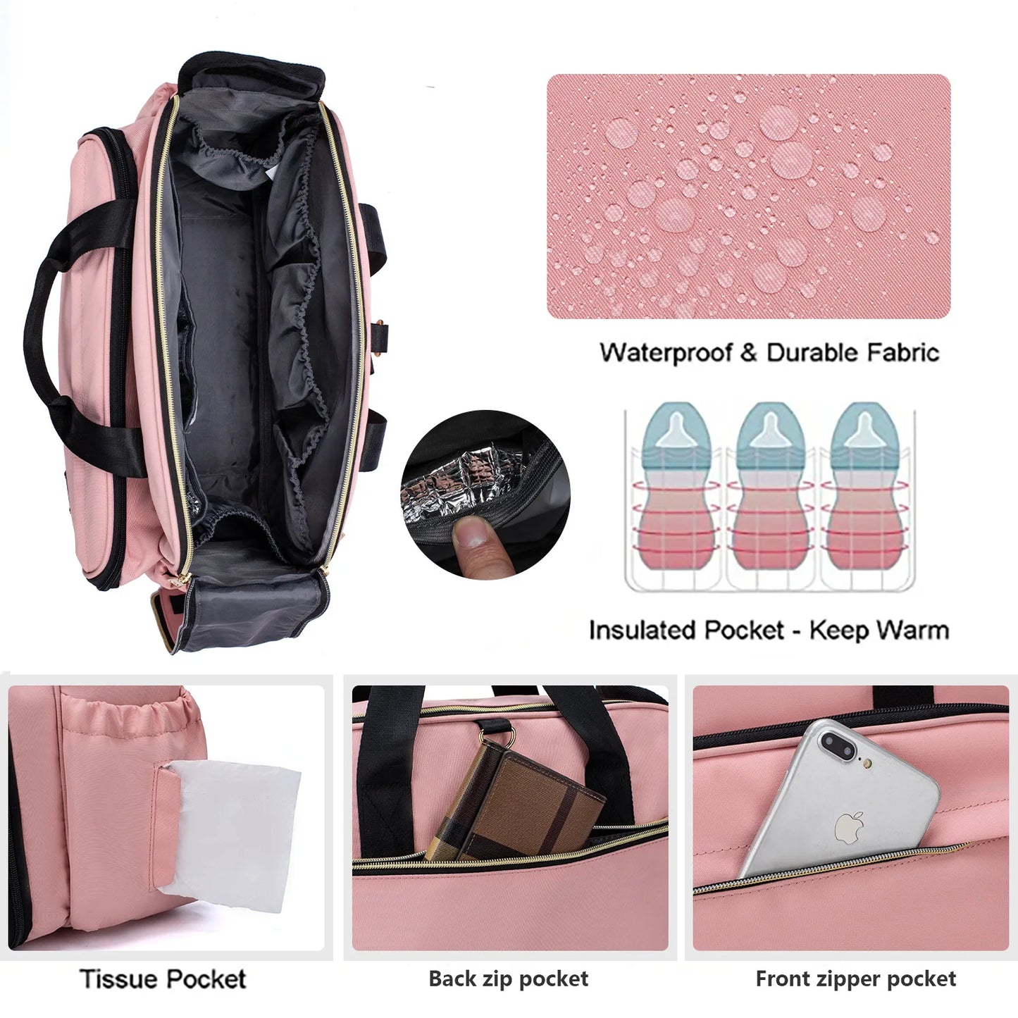 2020 NEW Mommy Multifunctional Portable Diaper Mommy Bag Folding Baby Travel Large Handbag Baby Bed Diaper Changing Pad