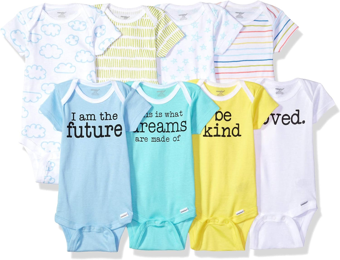 Unisex-Baby 8-Pack Short Sleeve Mix & Match Bodysuits