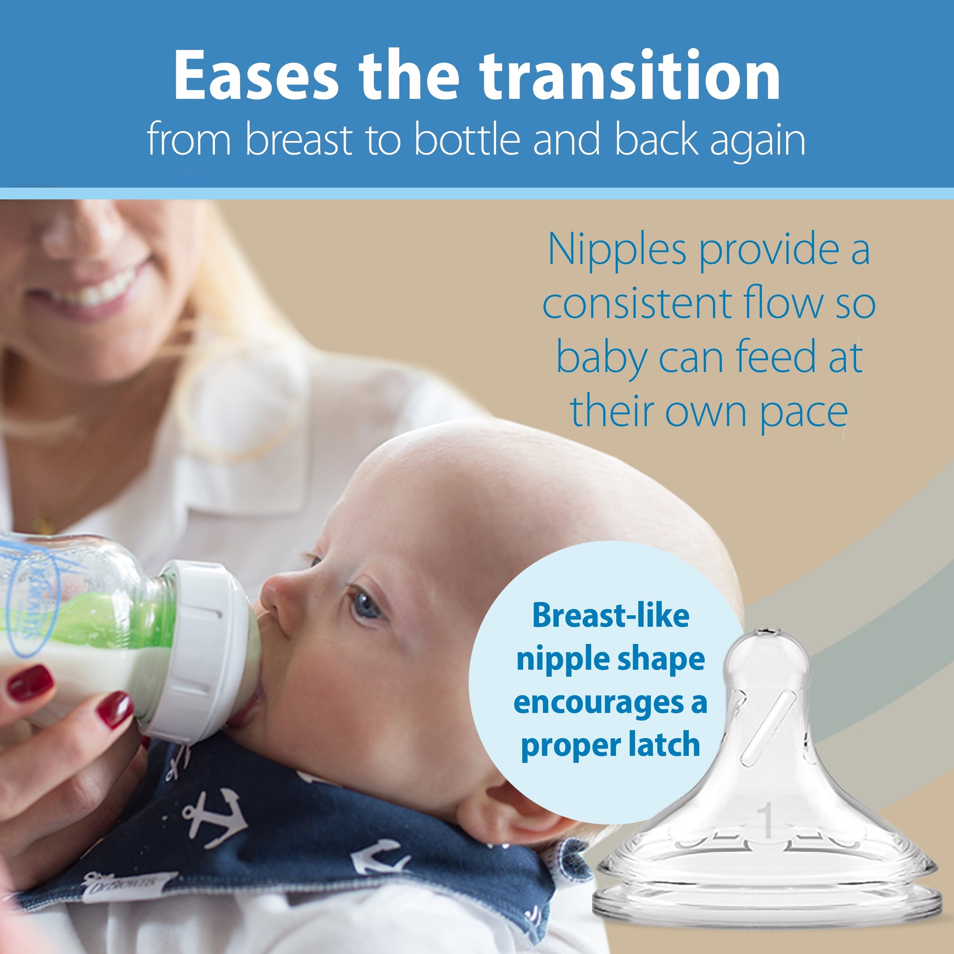 Natural Flow Anti-Colic Options+ Wide-Neck Glass Baby Bottle, 5Oz/150Ml, Slow Flow, 0M+, 2 Pack