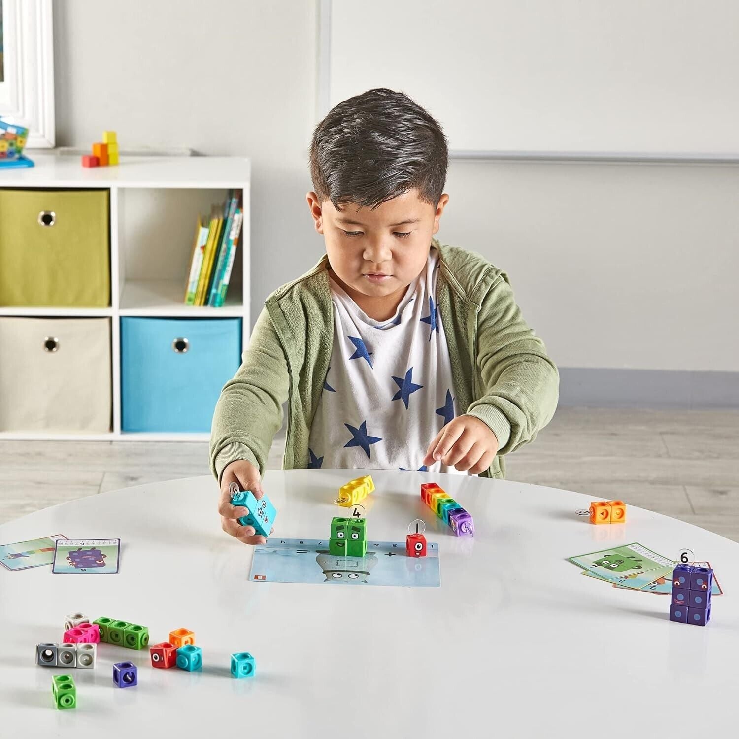 Mathlink Cubes Number Blocks1-10 Activity Set, 30 Preschool Learning Activities,