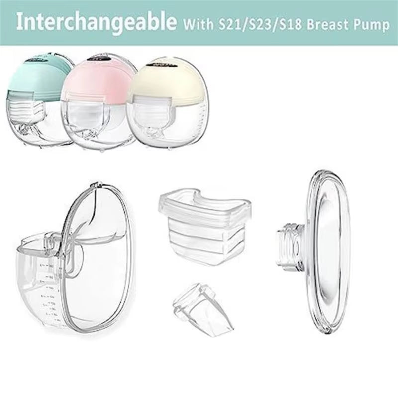 4In1 Flange & Silicone Diaphragm & Milk Collector Duckbill Valves Horn for S21 S18 Electric Replacement