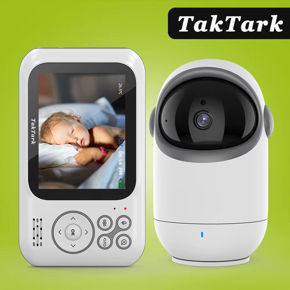 3.2 Inch Wireless Video Color Baby Monitor High Resolution Baby Nanny Security Camera Night Vision Temperature Monitoring