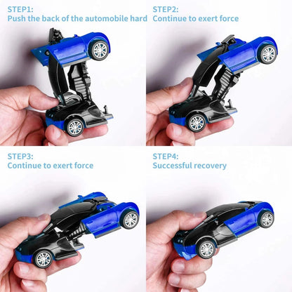 Mini 2 in 1 Car Toys One-Key Deformation Car Toys Automatic Transformation Robot Model Car Diecasts Toy Boys Gifts Children Toy