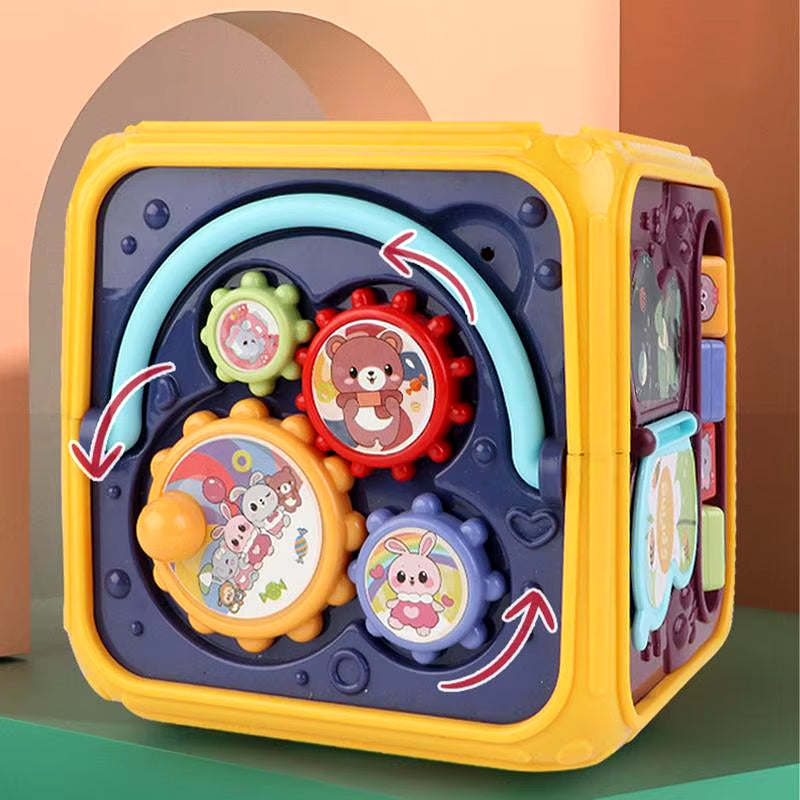 Montessori Learning Toys Activity Musical Cube Developmental Montessori Learning Music Activity Cube Toys for Kids Children