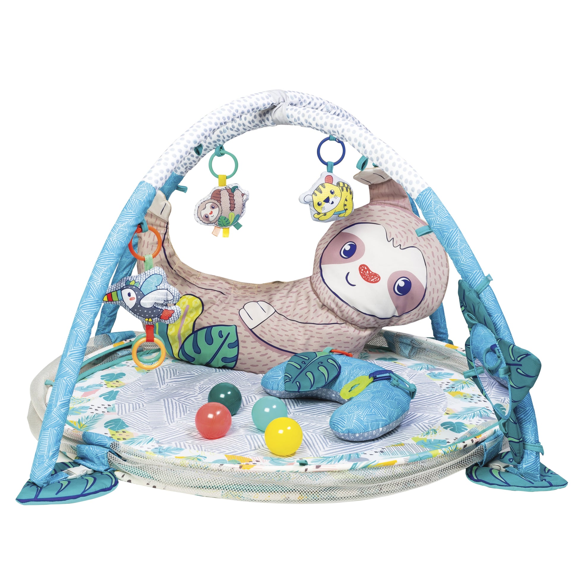 4-In-1 Jumbo Baby Activity Center and Play Mat with Ball Pit, 6-12 Months Unisex, Sloth