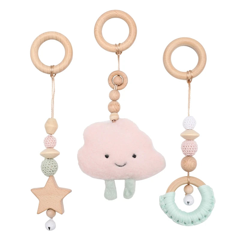 Nordic Baby Wooden Gym Fitness Frame Rack Baby Activity Gym Mobile Suspension Baby Room Decoration Newborn Baby Accessories