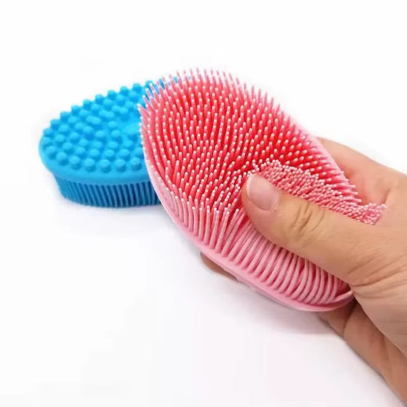 Silicone Body Brush Baby Shower Sponge Dry Massage Bath Towel for Body Bast Silicone Body Scrubber Back Scrubber