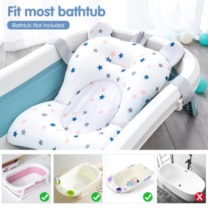 Baby Bath Tub Seat Cushion - Baby Sink Bath Cushion - Bathing Seat Support Newborn Bath Pillow Support Mat Safety Seat Pad