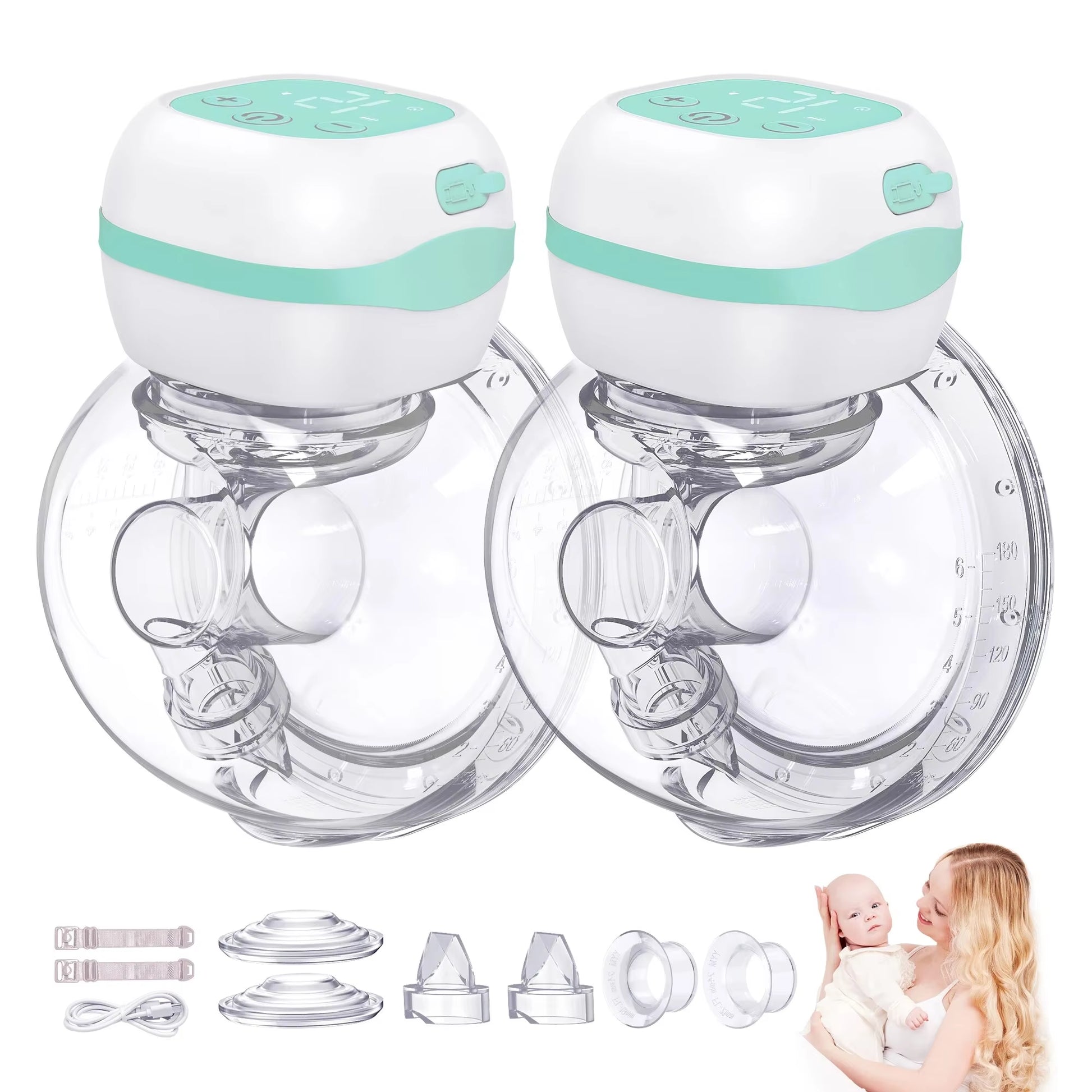 Electric Breast Pumps, 12 Levels & 3 Modes Wearable Breastpump Hands Free BPA Free LCD Display, Painless Wireless Breastfeeding